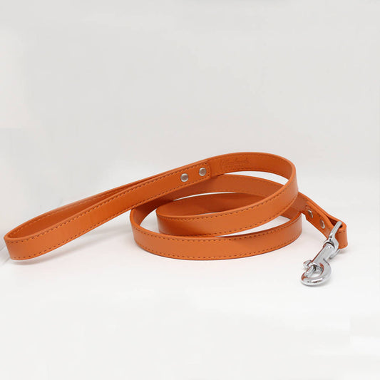 Apricot Orange dog Leash, Pet Wedding accessory, Apricot Orange Leather leash, Custom leash , Wedding dog collar