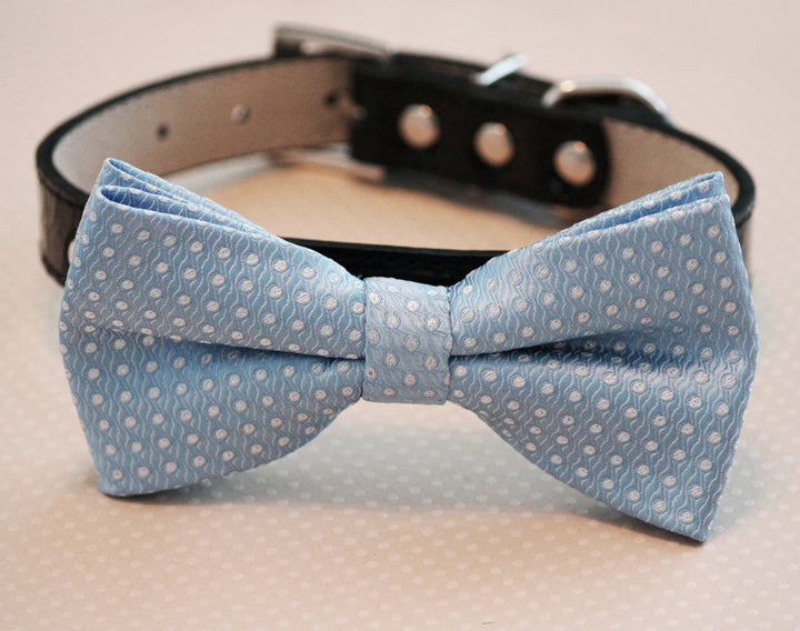 Blue Dog bow tie attached collar, Pet Wedding, Something blue, Wedding idea , Wedding dog collar