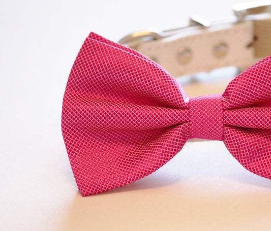 Barbie Pink Dog Bow Tie, Wedding Accessory, Dog Birthday, Pink Lovers , Wedding dog collar