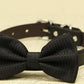 Black Wedding Dog collar Bow Tie, Pet wedding black polka dots bow tie, puppy , Wedding dog collar