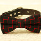 Black Red dog bow tie attached to collar, gift, Red bow , Wedding dog collar