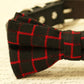 Black Red dog bow tie attached to collar, gift, Red bow , Wedding dog collar