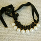 Black Pearl and Rhinestone Dog jewelry- Pet accessories, Pearl Necklace, Dog beaded Necklace , Wedding dog collar