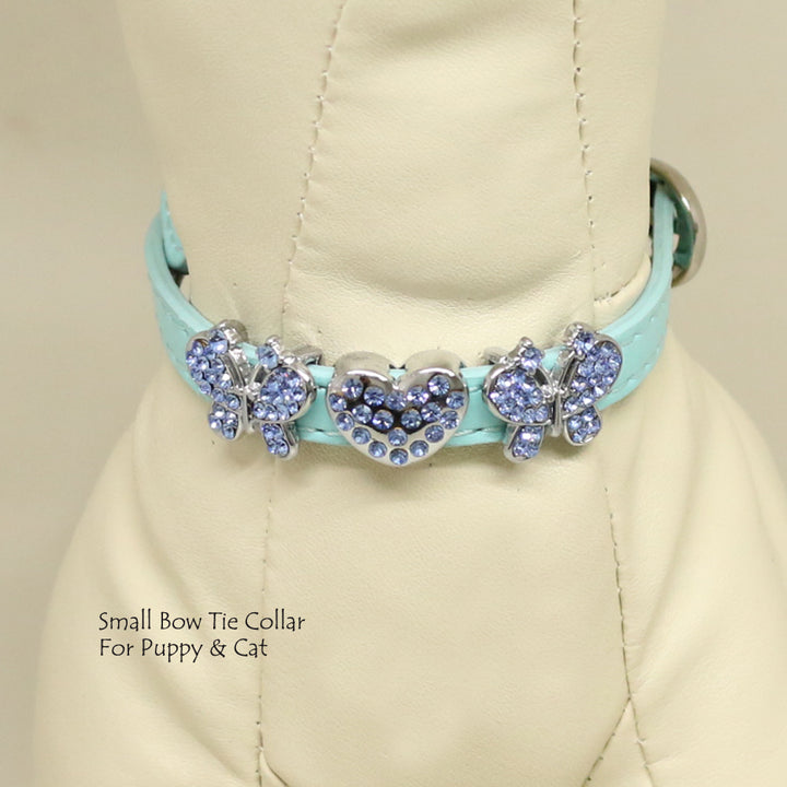 Copy of Dog Cat Collar, Leather, Charm, XS Collars,  Puppy collars, Cat Collar, kitten collar, Pet collar , Wedding dog collar