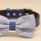 Blue Polka Dots Dog Bow tie collar, Pet wedding accessory, Something blue, Puppy gifts , Wedding dog collar