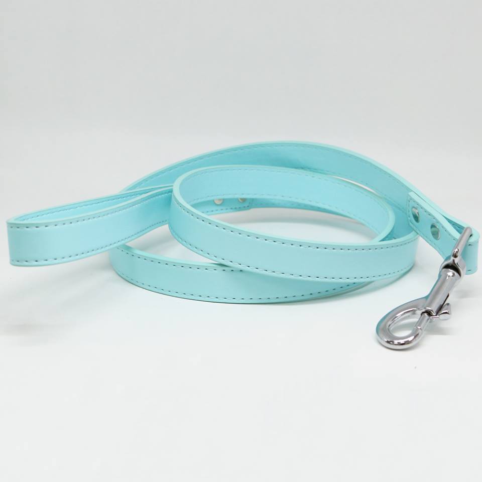 Blue Light dog Leash, Pet Wedding accessory, Blue Light Leather leash, Dog Lovers, Custom leash , Wedding dog collar