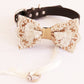 Champagne bow tie collar Dog ring bearer ring bearer adjustable handmade M to XXL collar bow, Puppy, Proposal , Wedding dog collar
