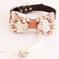 Copper bow tie collar Dog ring bearer ring bearer adjustable handmade M to XXL collar bow, Puppy, Proposal , Wedding dog collar