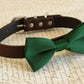 Green dog Bow tie collar, Pet Wedding accessory , Wedding dog collar