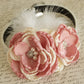 Ivory and Dusty Pink Flower dog collar, Dog birthday gift, Pet wedding , Wedding dog collar