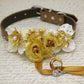 Gold Ring Bearer Wedding Dog Collar, Gold Ivory wedding, Burlap Proposal Ideas , Wedding dog collar