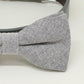 Gray Dog Bow Tie Collar, Gray leather dog collar,Handmade , Wedding dog collar