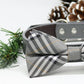 Gray Plaid Dog Bow Tie collar, Chic Dogs Bow tie, Puppy Lovers, Pets Wedding, gift , Wedding dog collar