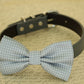 Gray Dog bow tie attached to collar, dog birthday, pet wedding , Wedding dog collar