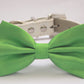 Green Dog Bow Tie with collar, Spring wedding dog accessory, emerald green , Wedding dog collar