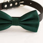 Emerald Green bow tie collar Dog ring bearer dog ring bearer S to XXL collar and bow tie adjustable Puppy bow tie boy dog collar , Wedding dog collar