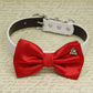 Red Dog Bow tie collar, I Love Dogs, birthday gift, pet wedding accessory, dog lovers , Wedding dog collar