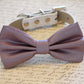 Lavender wedding Dog Bow Tie with high quality leather collar, wedding, birthday , Wedding dog collar