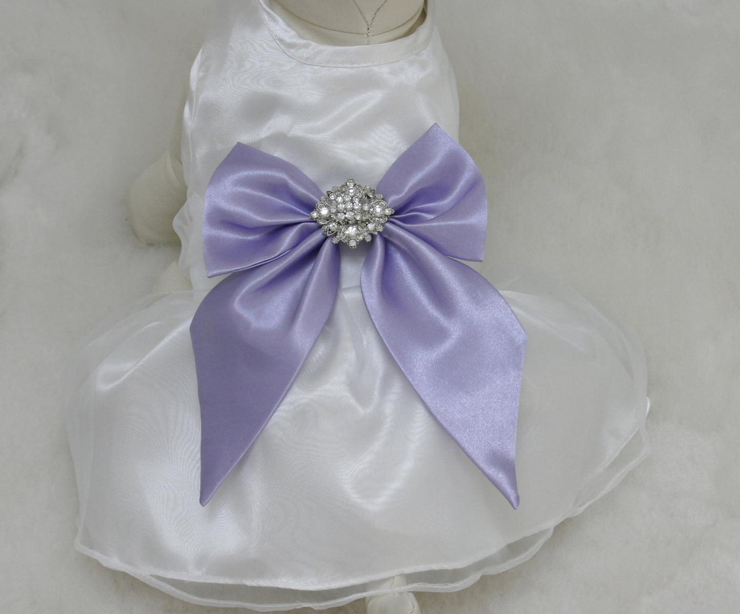 Lavender Dog Dress, Dog Birthday gift, Pet wedding accessory , Wedding dog collar