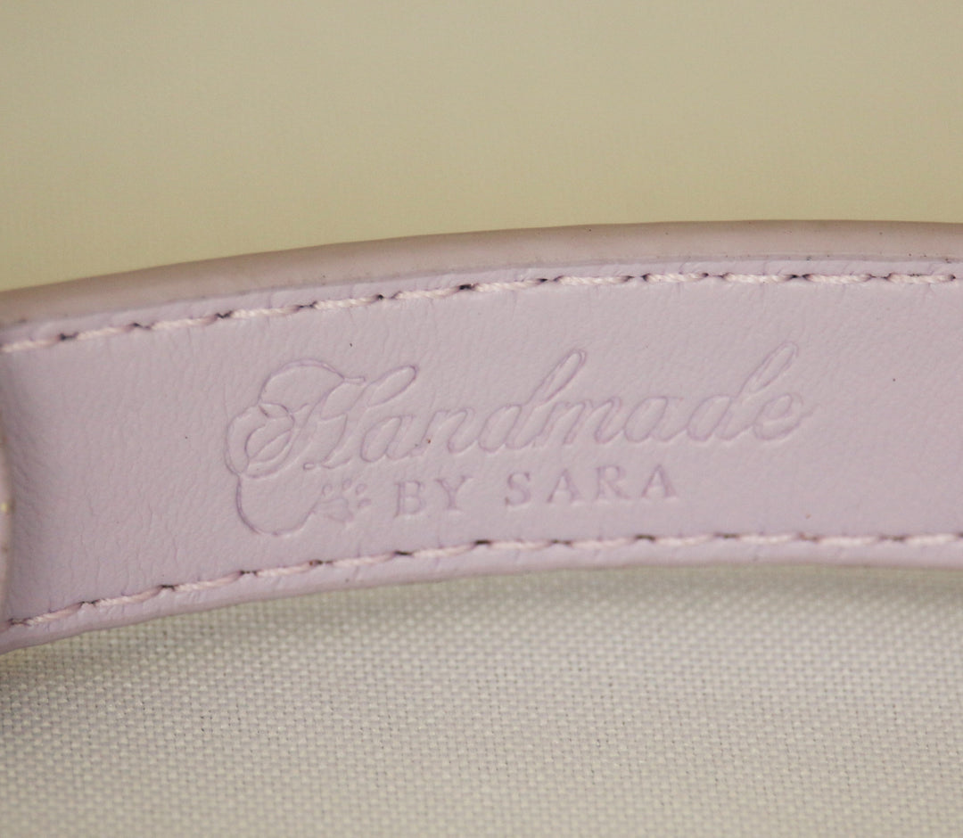 Lilac Leather Dog Leash 48 Inch Three Quarter Inch Wide Wedding Accessory For Dogs Purple Style