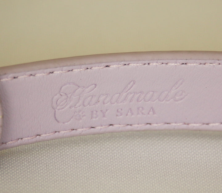 Lilac Leather Dog Leash 48 Inch Three Quarter Inch Wide Wedding Accessory For Dogs Purple Style
