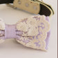 Handmade lilac bow tie collar Leather collar Dog ring bearer ring bearer adjustable handmade M to XXL collar bow, Proposal , Wedding dog collar