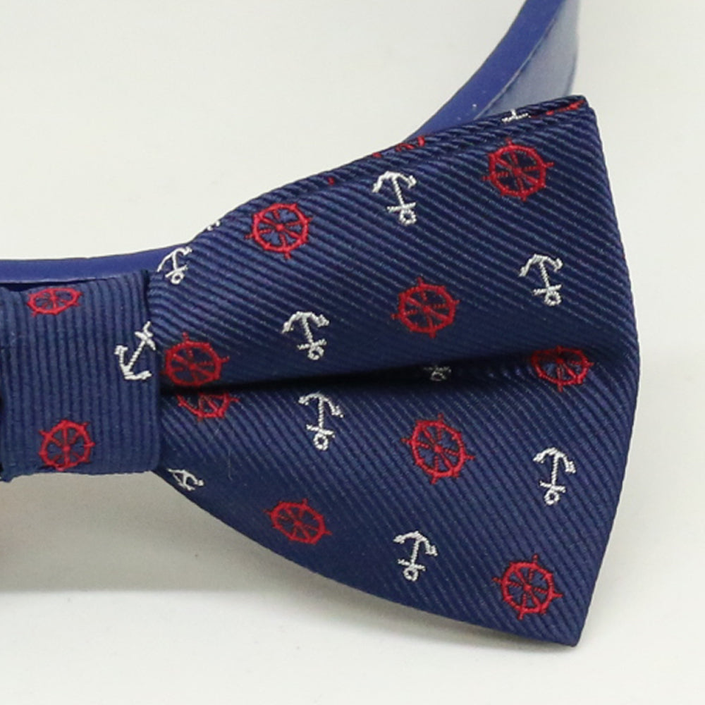 Navy Dog Bow Tie Collar,Anchor Bow tie, Navy blue dog collar , Wedding dog collar