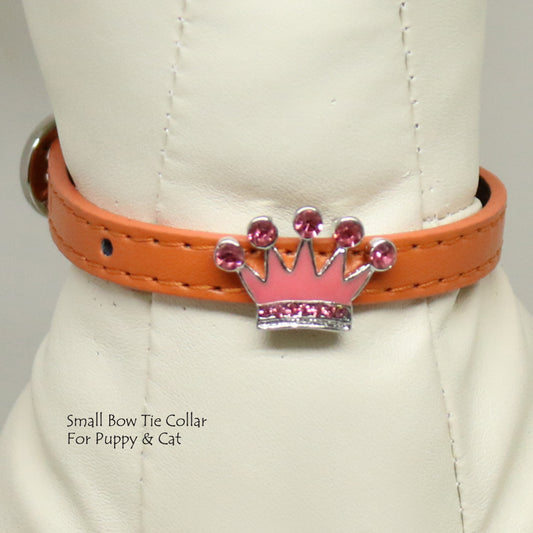 Dog Cat Collar, Leather, Charm, XS Collars,  Puppy collars, Cat Collar, kitten collar, Pet collar , Wedding dog collar
