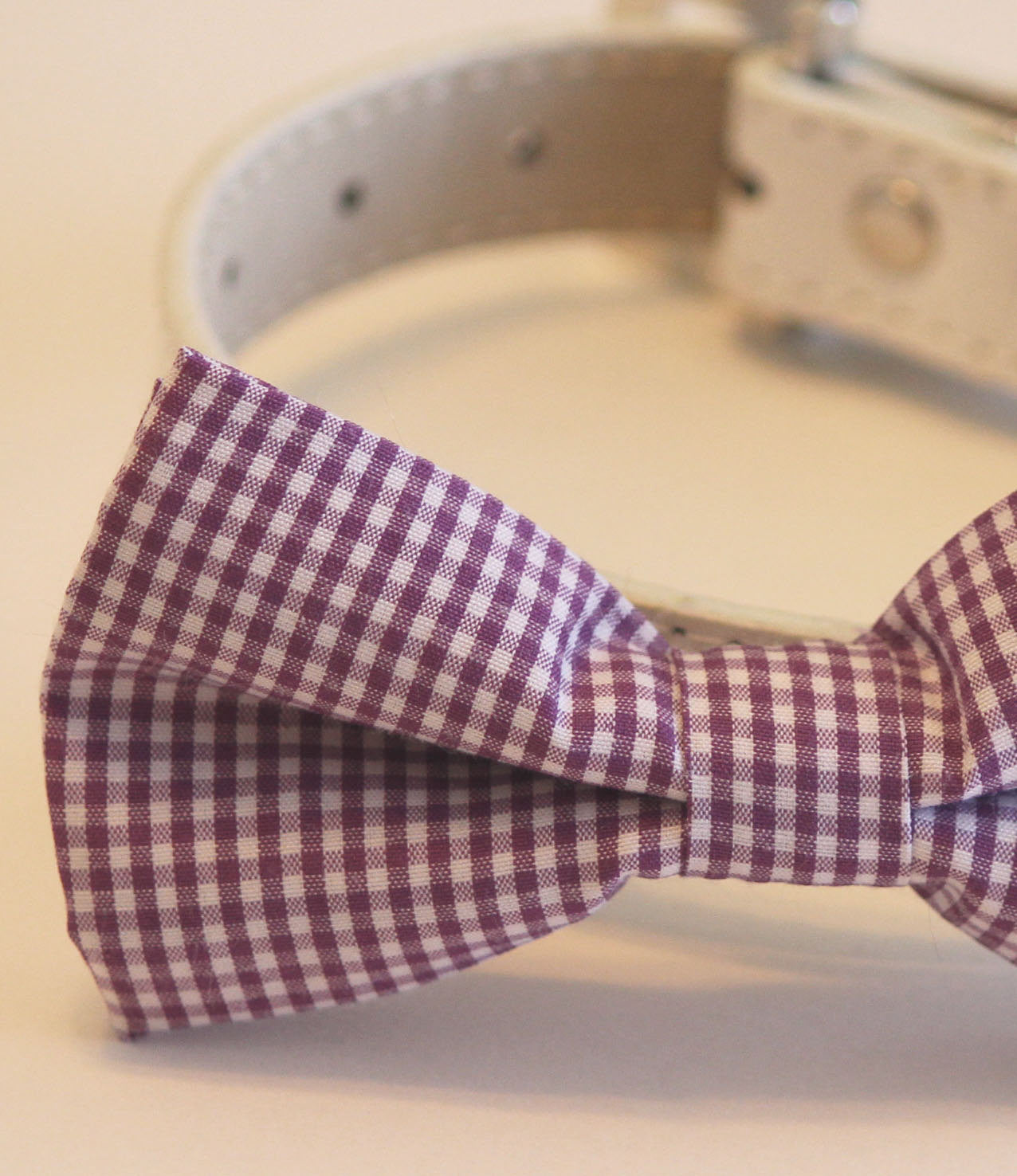 Purple Dog Bow Tie with collar, Cute Dog Bow tie, Purple Wedding accessory , Wedding dog collar