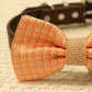 Peach dog bow tie attached to collar, Pet Wedding, Dog lovers , Wedding dog collar