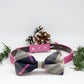 Plaid Pink dog bow tie collar, Puppy Gifts, Dogs Birthday gift, Pet wedding accessory , Wedding dog collar