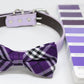 Ultra Violet bow tie Dog collar, Color of 2018 PANTONE 18-3838, Pet wedding, Gifts , Wedding dog collar
