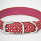 Pink Polka dots dog collar, Rhinestone buckle, Cat pet collar, PU Leather, Pink Lovers - LA Dog Store  - 2