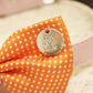 Orange Bow Tie attached to dog collar, Country Rustic wedding, dog birthday , Wedding dog collar