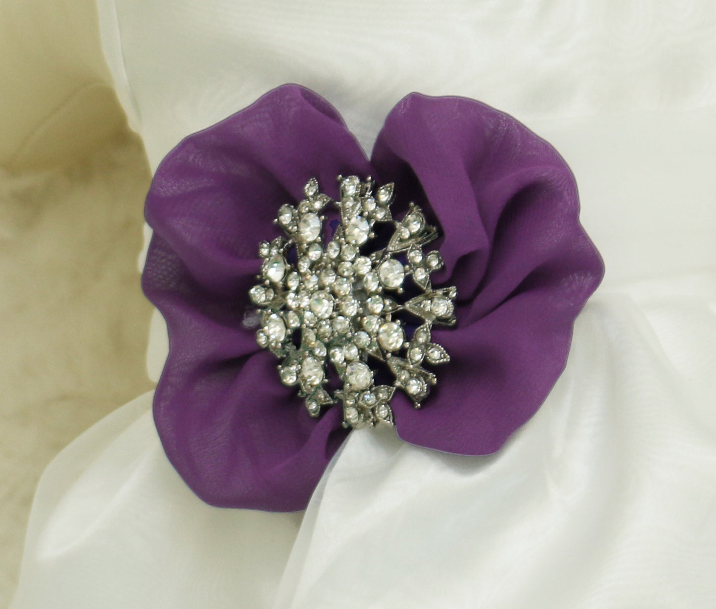 Purple Dog Dress,  Pet wedding accessory , Wedding dog collar
