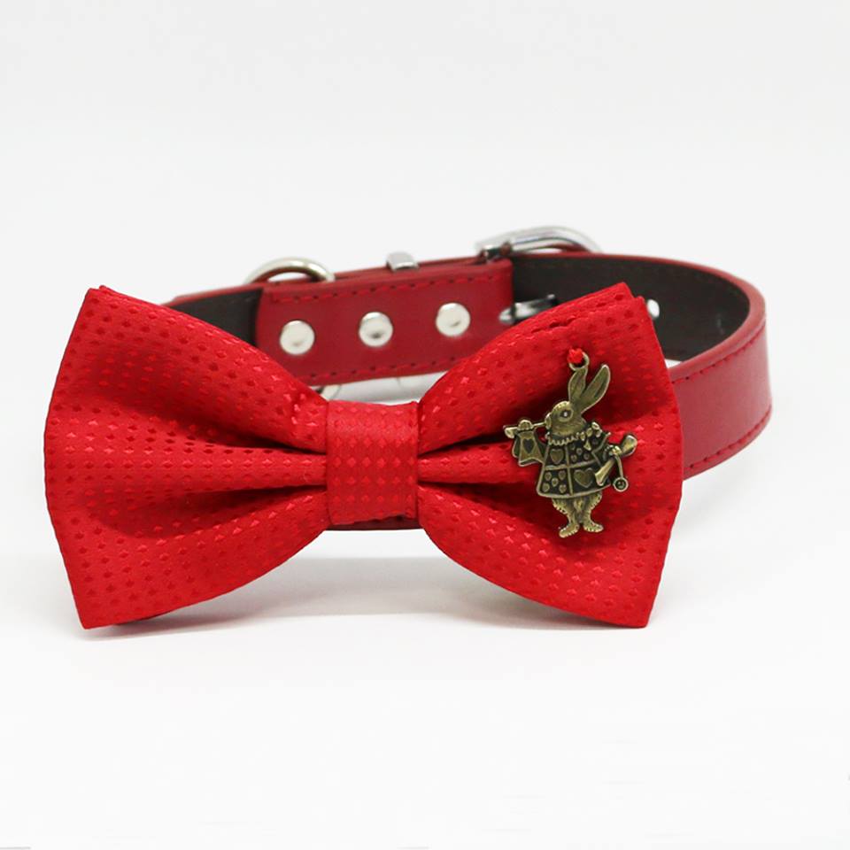 Red Dog bow tie collar, Alice In Wonderland, Puppy lovers, Rabbit, Bir ...