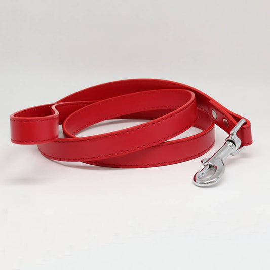 Red dog Leash, Red Leather leash, Dog Lovers, Dog Leash, Custom Red leash, cat leash, pet leash , Wedding dog collar