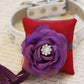 Red and Purple Ring Pillow for dogs, Chic Ring Pillow Collar, Ring Bearer, Proposal , Wedding dog collar