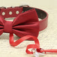 Red Bow Tie Ring Bearer dog Collar, Pet Wedding, Proposal, Puppy Love, Gifts , Wedding dog collar