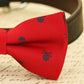 Red Dog Bow Tie attached to collar, Red wedding, dog lovers, skull, Red and Navy , Wedding dog collar