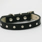 Rhinestone dog Collar, Black Leather collar, Rhinestone Buckle, beaded dog collar, Dog Lovers, Small dogs - LA Dog Store  - 1