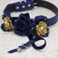 Navy and Gold wedding dog collar, Gold Wedding, Ring Bearer, proposal , Wedding dog collar