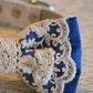 Royal Blue Lace Dog Bow Tie, Rustic, Bohemian , Wedding dog collar