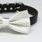 White Dog Bow Tie with high quality collar, Pet Wedding accessory , Wedding dog collar