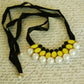 Yellow Pearl and Rhinestone Dog jewelry- Pet accessories, Pearl Necklace , Wedding dog collar