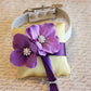 Yellow and Purple Dog Ring Bearer Collar, wedding color, ring pillow ideas , Wedding dog collar