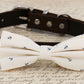 Anchor dog bow tie attached to collar, Pet wedding accessory, beach wedding , Wedding dog collar