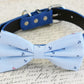 Nautical blue dog Bow tie Wedding collar, Beach wedding, Anchor , Wedding dog collar