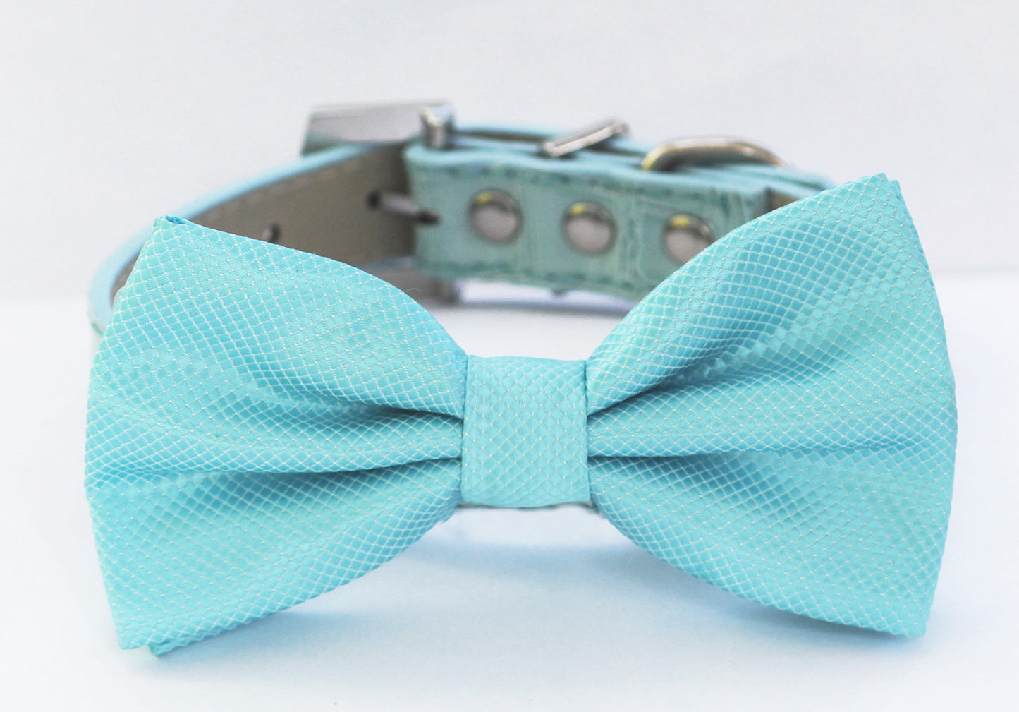 Blue Dog Bow Tie collar- Pet accessory, something blue , Wedding dog collar