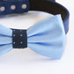 Blue bow tie collar Dog ring bearer dog ring bearer XS to XXL collar and bow tie, Puppy bow tie leather adjustable dog collar , Wedding dog collar